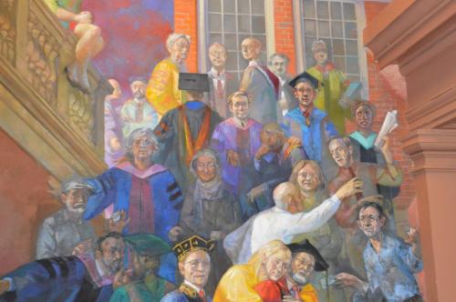 David  Gies in Old Cabell Mural by  Lincoln Perry